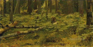 Iván Ivánovich Shishkin Painting - La tala de bosques del paisaje clásico Ivan Ivanovich